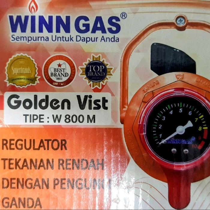 (Diskon) Regulator Gas Winn Anti Bocor Golden Vist ( W 800 M) Dan W 900 M Bestseller
