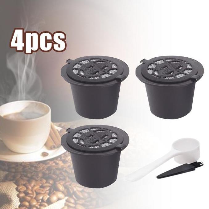 3pcs Refillable Capsule Coffee Capsule Filter Untuk Mesin Nespresso TERBAIK