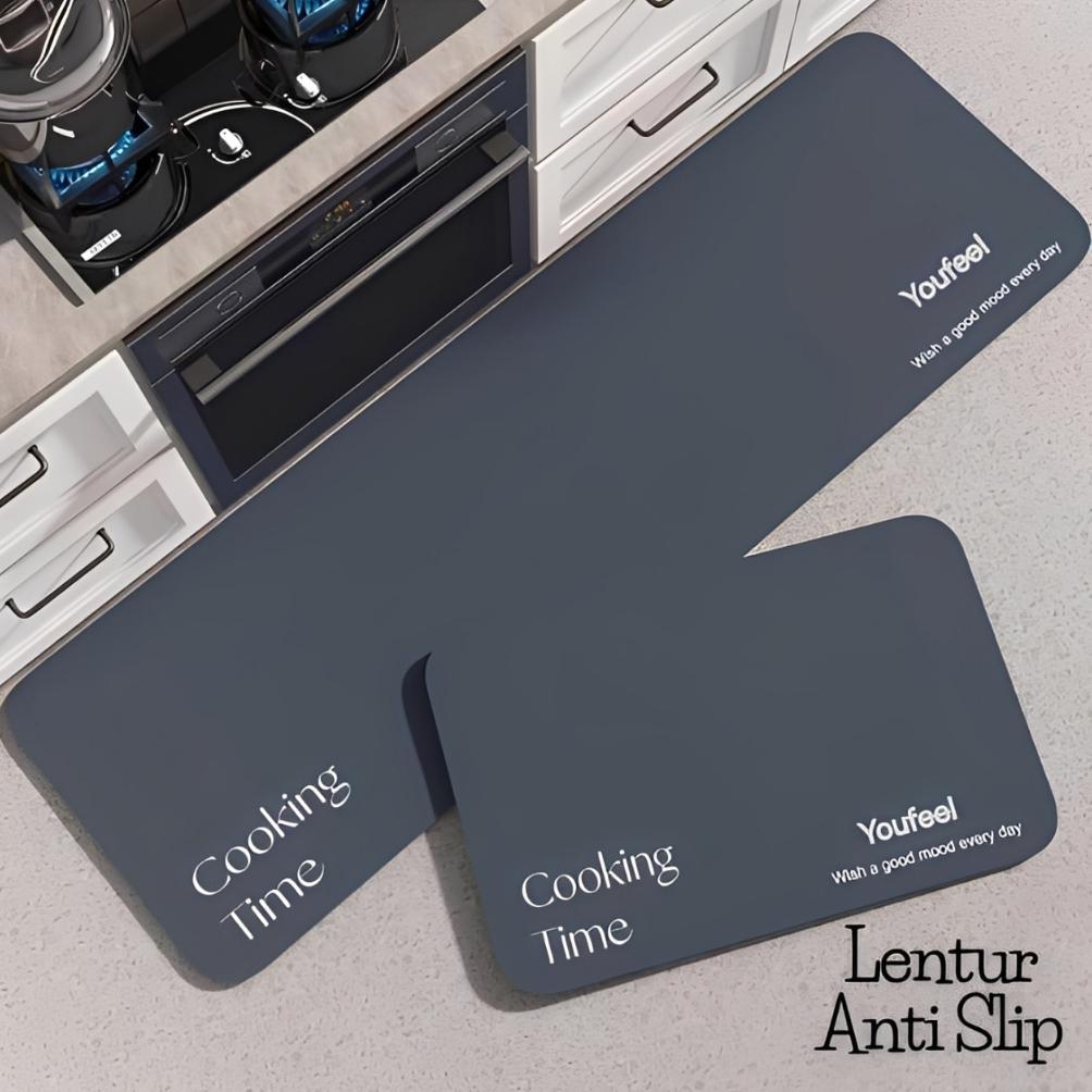 Set Keset Isi 2 Lap Kaki Karpet Dapur Kamar Mandi Anti Slip Serap Air