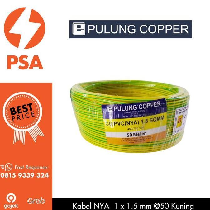 Kabel NYA 1 x 1,5 Pulung @50 mtr