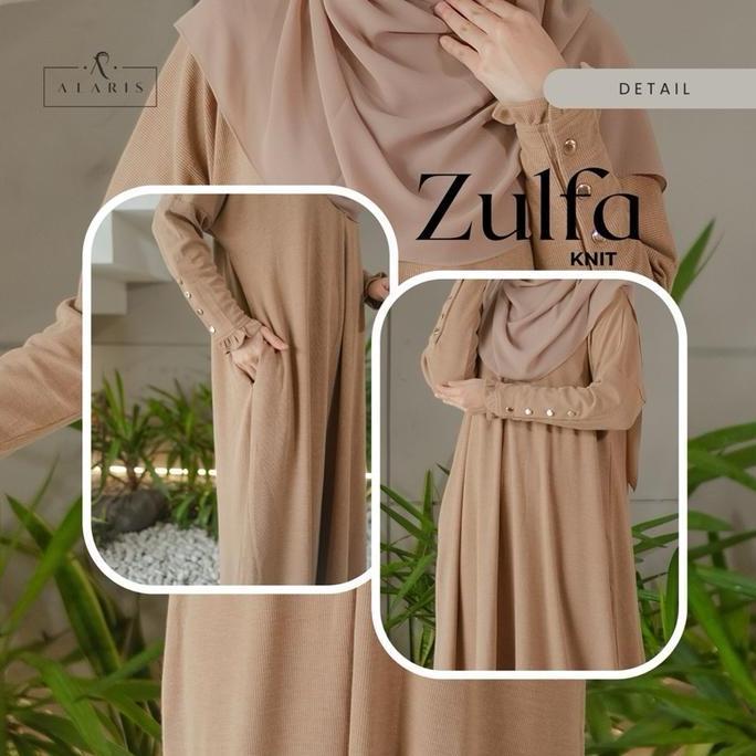 Zulfa Knit / Abaya Sporty / Dress Knit Premium / Gamis Rajut Premium / Abaya Knit