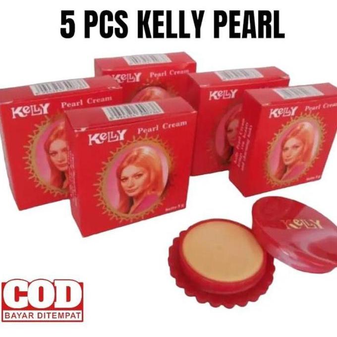 Skinn- 5 Pcs Cream Kelly Pearl 5Gr Asli Bpom / Cream Pencerah Wajah