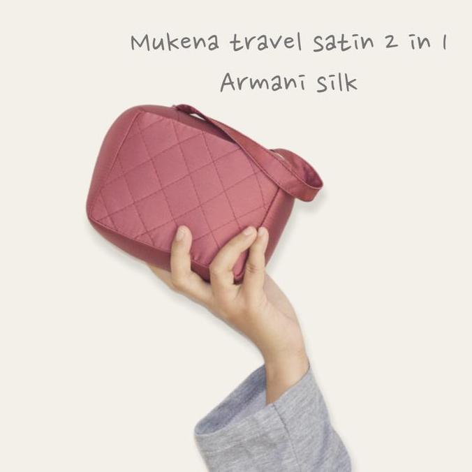 Mukena Travel 2 in 1 Satin Armani Silk Dewasa