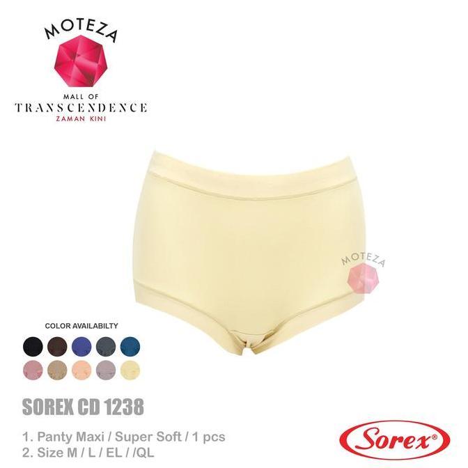 Sale Bundle Cd Sorex Isi 3 ; 6 ; 12 Celana Dalam Wanita -Cd 1238 - Maxi Panty - Super Soft Nyaman Bo