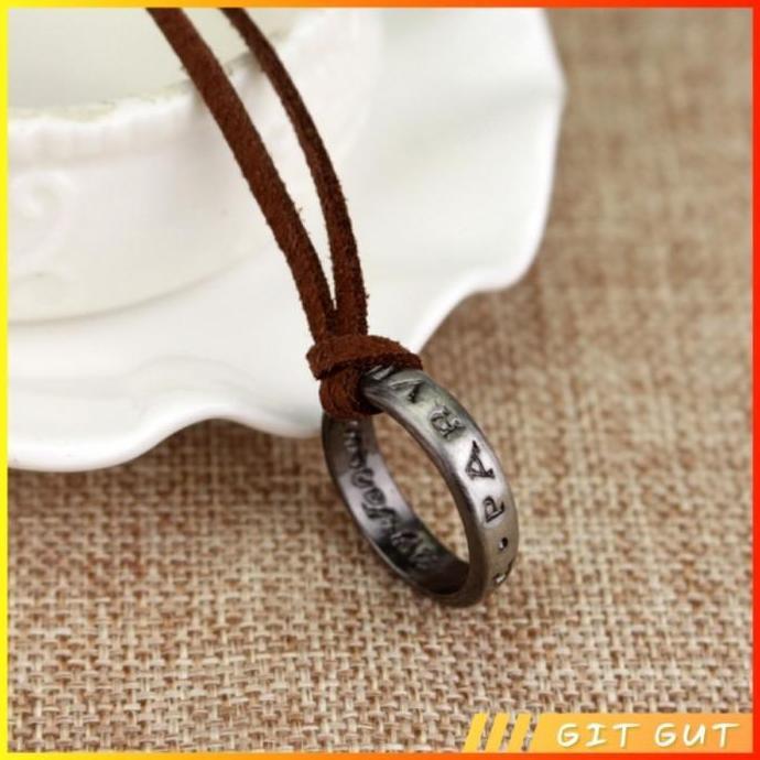 Gifme- Necklace Kalung Uncharted Nathan Drake Sic Parvis Magna Ring