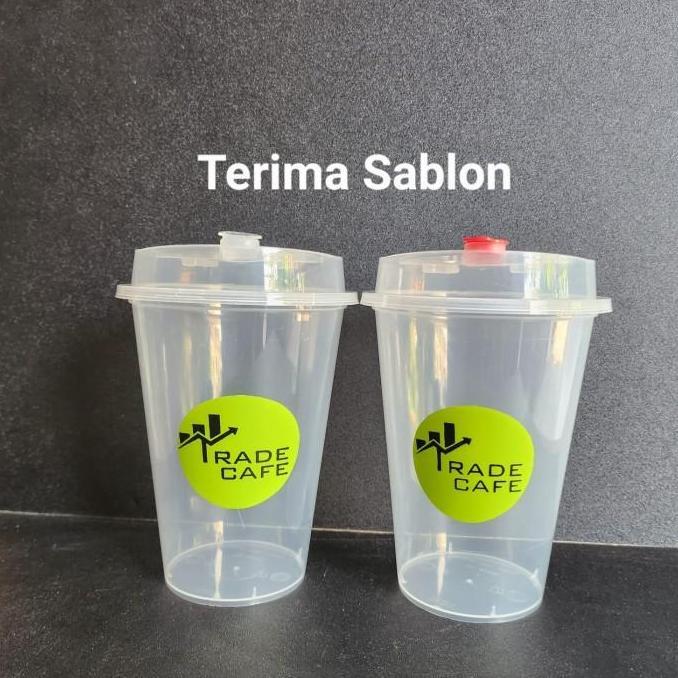 Cup PP Injection 400ml 14 oz l Gelas Plastik Boba l Cheese Tea 14oz