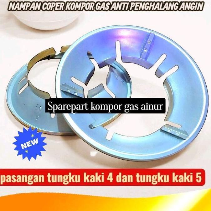 Tatakan Coper anti angin  dan Slip untuk Tungku Rinnai Kaki 4 & Quantum Kaki 5 - Pelindung  Kompor A