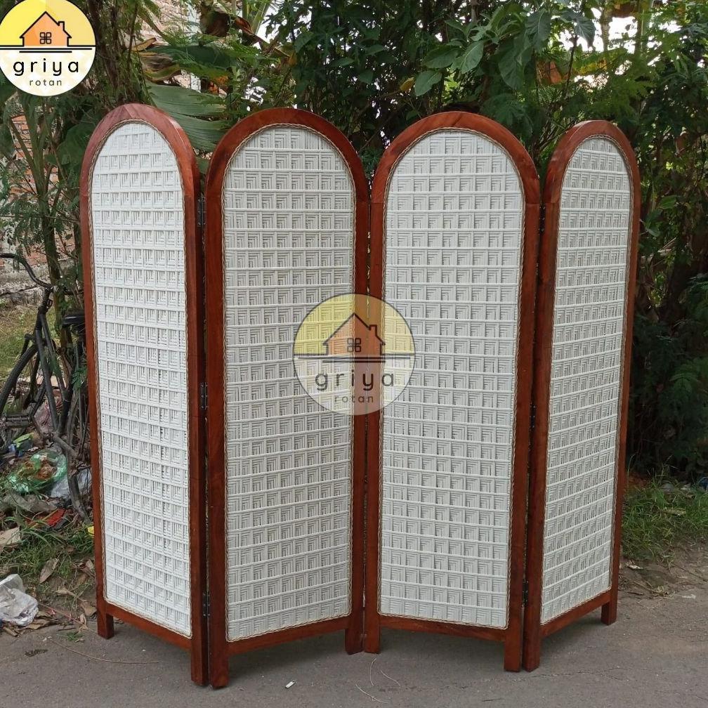[RTN] Pembatas Ruangan Rotan Sintetis Penyekat Ruangan Rotan Sintetis Aesthetic