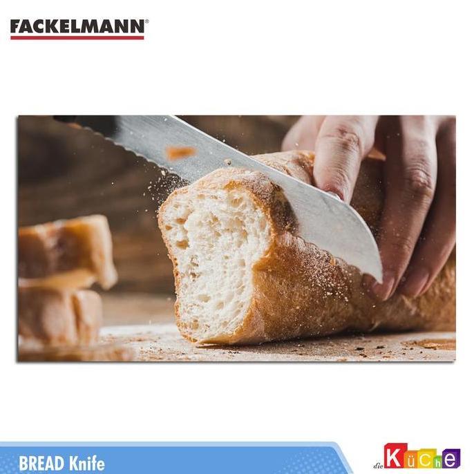 Whynot- Fackelmann Pisau Roti Nirosta 35Cm Anti Karat Dengan Mata Bergerigi Tajam & Gagang Ergonomis