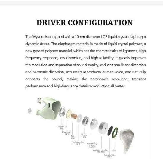 Bisakoya- Kinera Celest Wyvern Black / Wyvern White / Wyvern Blue 10Mm Lcp Dynamic Driver Iem Earpho