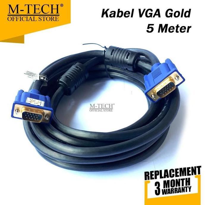 Wizard- Original Kabel Vga Hd 5 Meter Gold