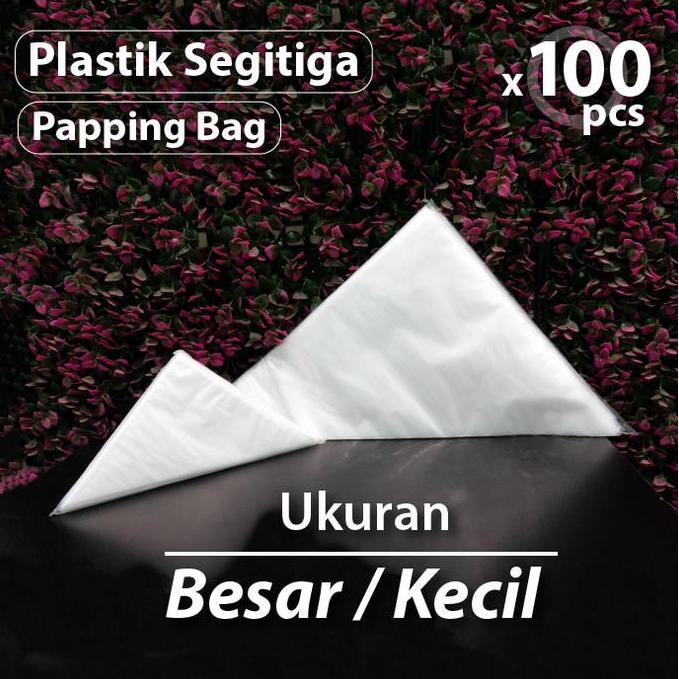 Gifme- (Depok) Plastik Segitiga Papping Bag Besar 50X30X40 - Isi 100 Pcs