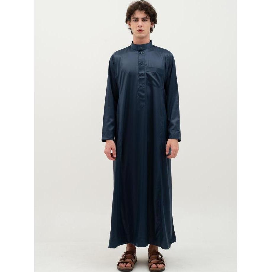 Bagusbanget- Al Haramain Jubah / Gamis Pria Remaja & Dewasa Viet Polos / Jubah Al Haramain | Navy | 