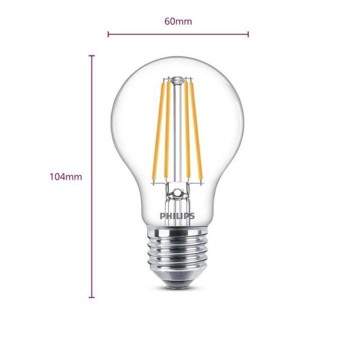 Lightfast- Paket Lampu Philips Beli 3 Dapat 4  Lampu Philips Filament Bohlam Led 6W A60 E27 Kuning