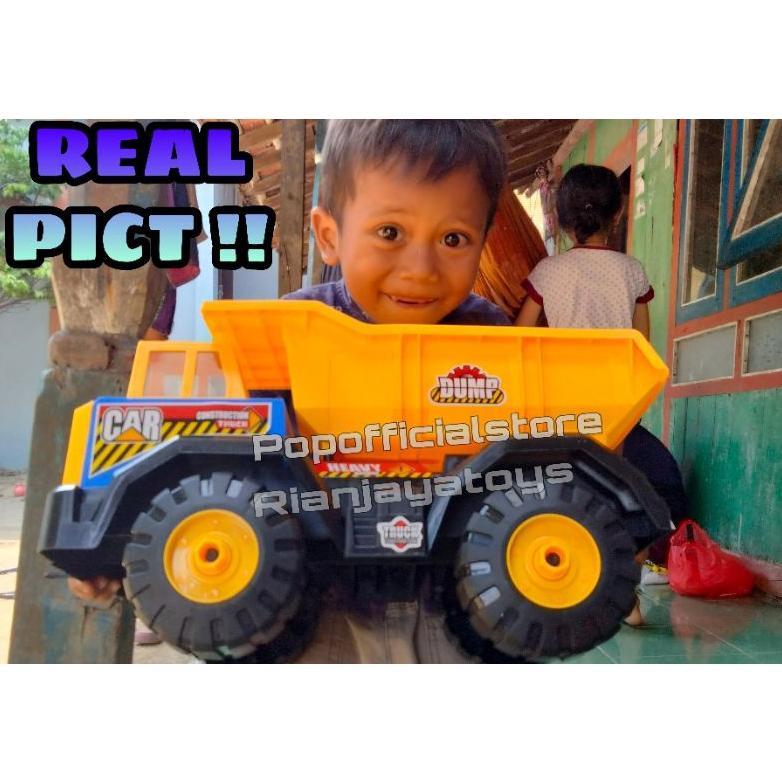 HOT Mainan Mobil Truk Bak Bisa Di Naiki / Truk Konstruksi /Truk Pasir Jomplang Ukuran Besar