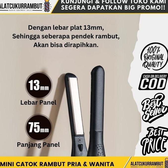 Studix- Catok Rambut Mini Pria Catokan Mini Rambut Catok Rambut Pria Hair Straightener Sisir