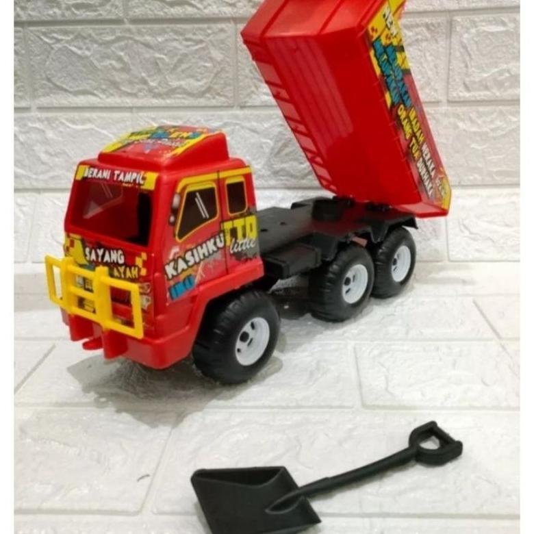 PROMO MAINAN ANAK MOBIL TRUK DUMP TRUK PENGANGKUT PASIR JOMPLANG FULL STIKER TTD 999 NEWP