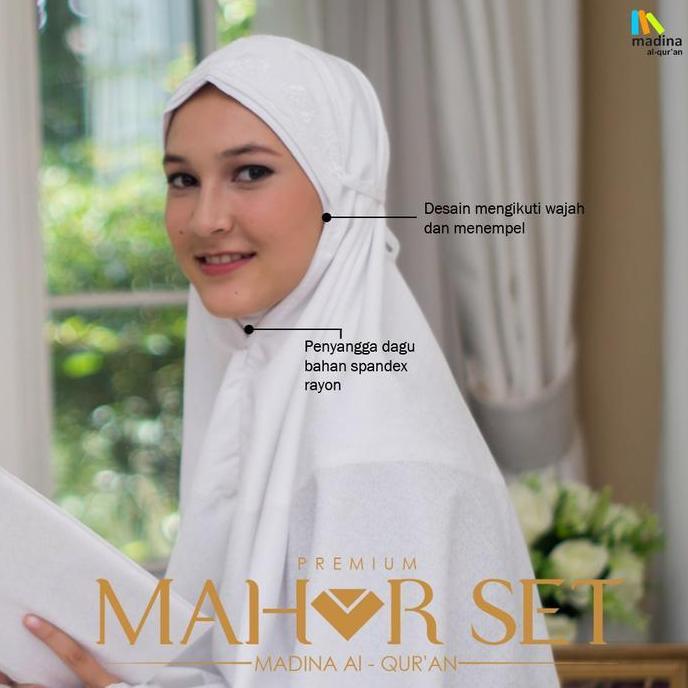 MUKENA PUTIH SESERAHAN MAHAR PREMIUM BAHAN KATUN