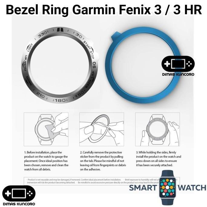 Bezel Ring Garmin Fenix 3 cover case bumper casing protector frame metal garmin fenix 3 hr murah