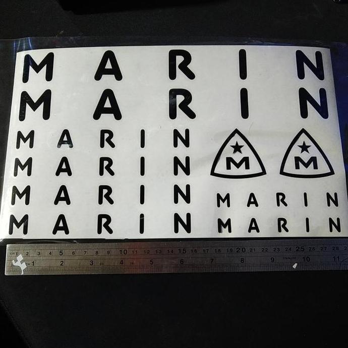 Cutting Sticker Sepeda MTB MARIN 29cm Bahan Oracal