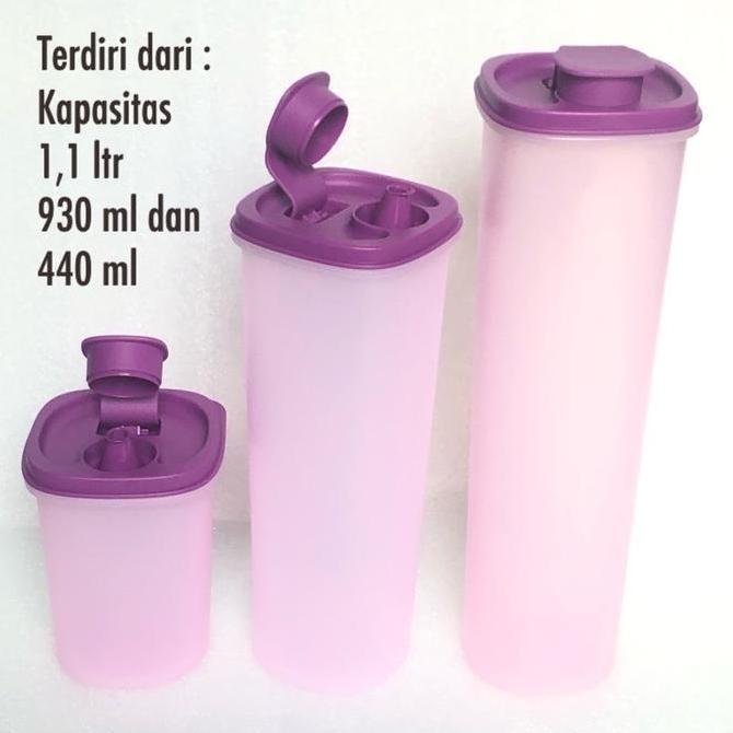 Botol minyak botol kecap tupperware cooking oil set (3) Original