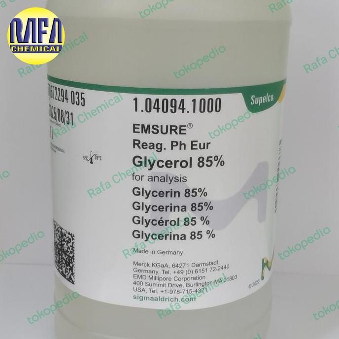 Glycerol 85% for analysis | merck 1.04094.1000 | 1 liter