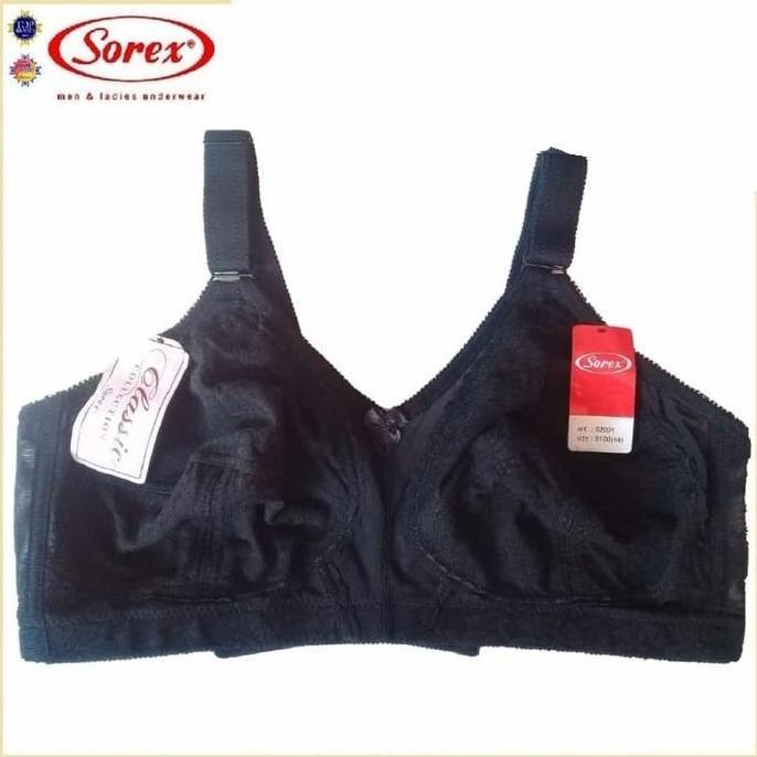 Grosir Sorex Bra Wanita Brokat Jumbo Classic 02001 - Bh Tali Besar Tanpa Kawat Kancing 3, Busa Tipis