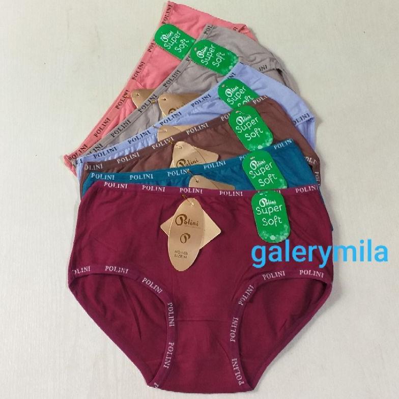 6 Pcs Celana Dalam Wanita Polini/Cd Wanita Dewasa Polini Super Soft/Cd Polini 665