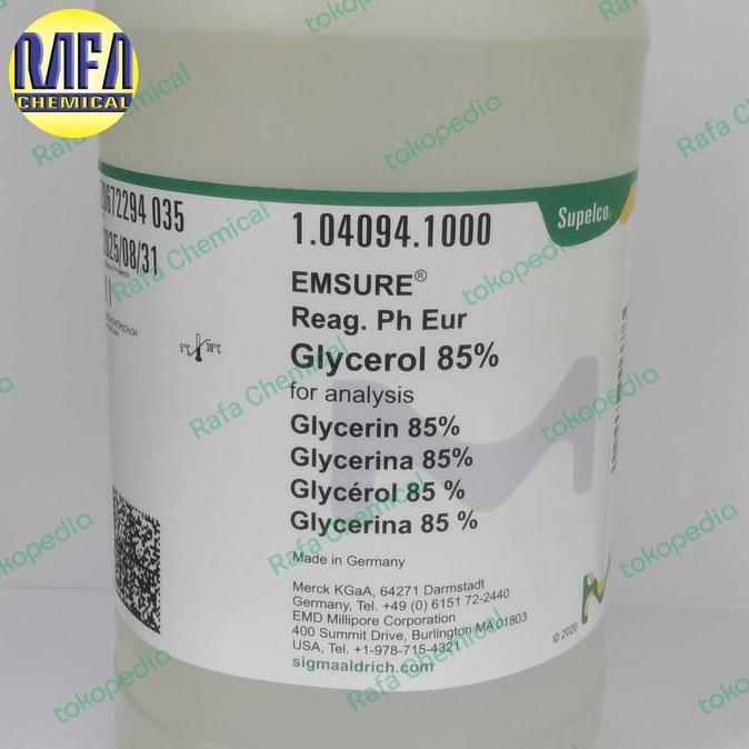 Glycerol 85% for analysis | merck 1.04094.1000 | 1 liter