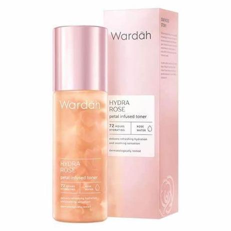 Wardah Hydra Rose Petal Infused Toner 100ml/ Toner Kulit Kering