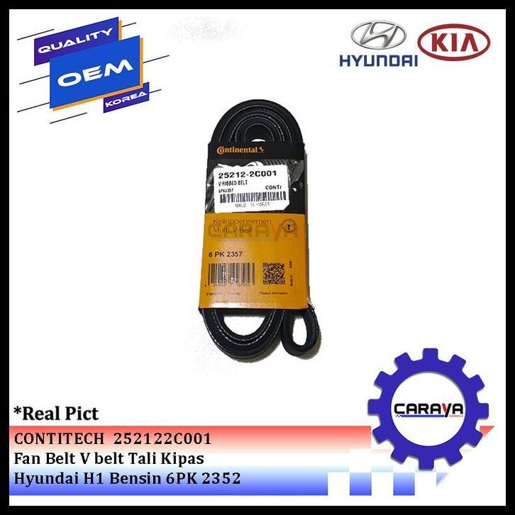 TERLARIS FAN BELT V BELT TALI KIPAS HYUNDAI H1 BENSIN 6PK 2352 6PK2352