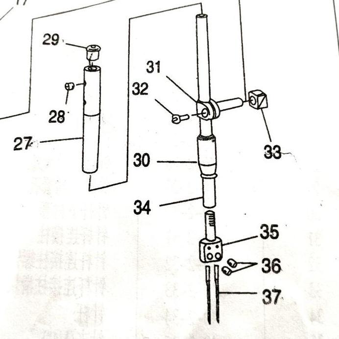 Ready B1401-380 Tiang Jarum Mesin Jahit Rantai MH JR2 dan JR3