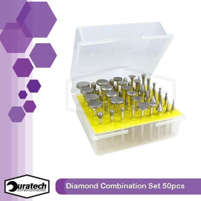 Ikura Tools Diamond Mounted Point Set 50pcs - Mata Gerinda Die Mini Grinder As 3mm Mata Cunner Tuner
