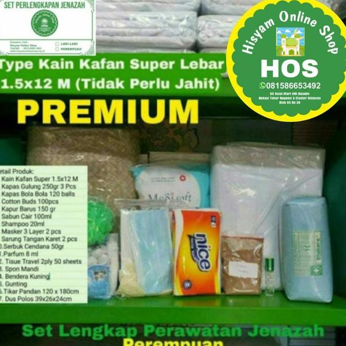 Set Lengkap Perawatan Jenazah |Kain Kafan Premium| Perempuan