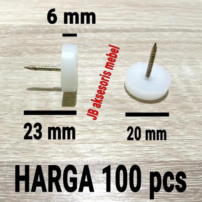 Allthebest PAKU ROTAN ULIR PUTIH 20 mm RATA / PAKU KAKI KURSI DATAR 2 cm