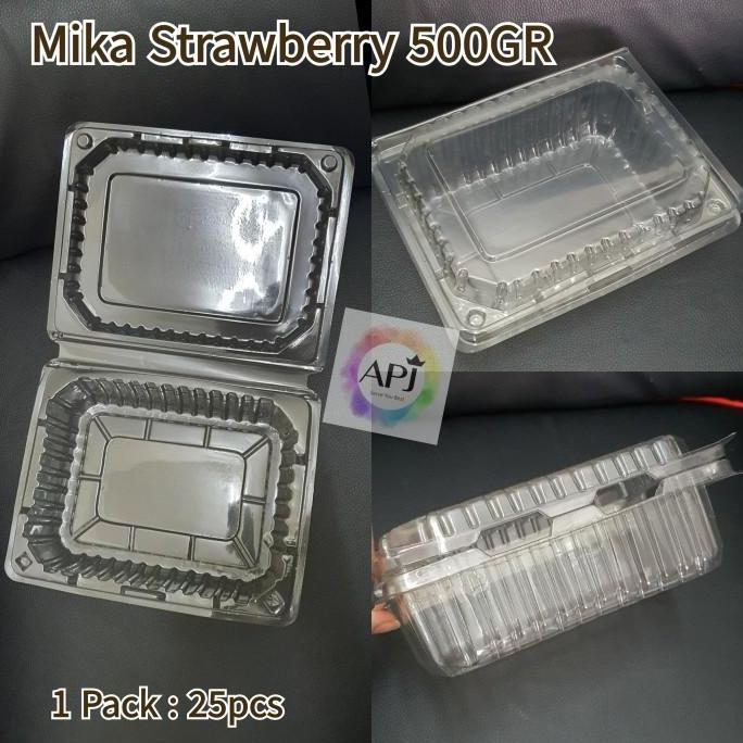 ISI 25PCS Mika Strawberry / Mika Buah / Mika Kotak Buah / Mika Tomat