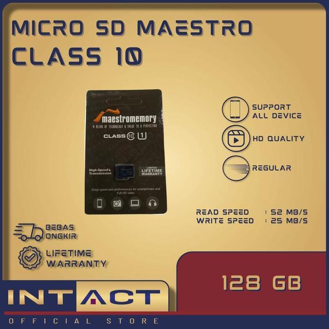 TERMURAH - MicroSD Maestro 128GB Class 10 Memory Card Micro SD Memory HP