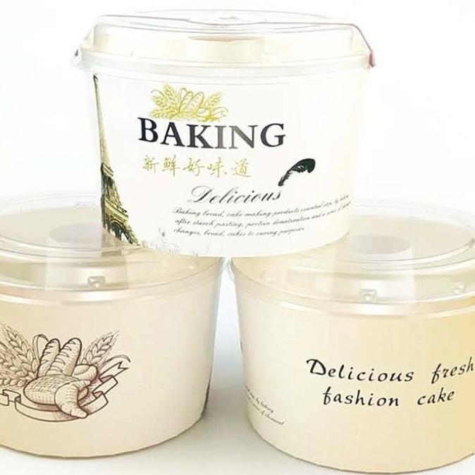 10pcs paper cup chiffon loyang chiffon kertas cup case chiffon tutup