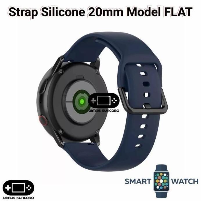 Ready Strap Silicone 20mm FLAT Vyatta Fitme Young Champ Silikon Tali Jam