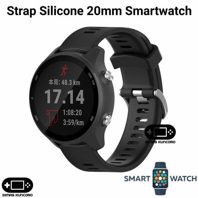 Ready Strap Silicone 20mm Zeblaze Ares Gloryfit Retro Silikon Tali Jam