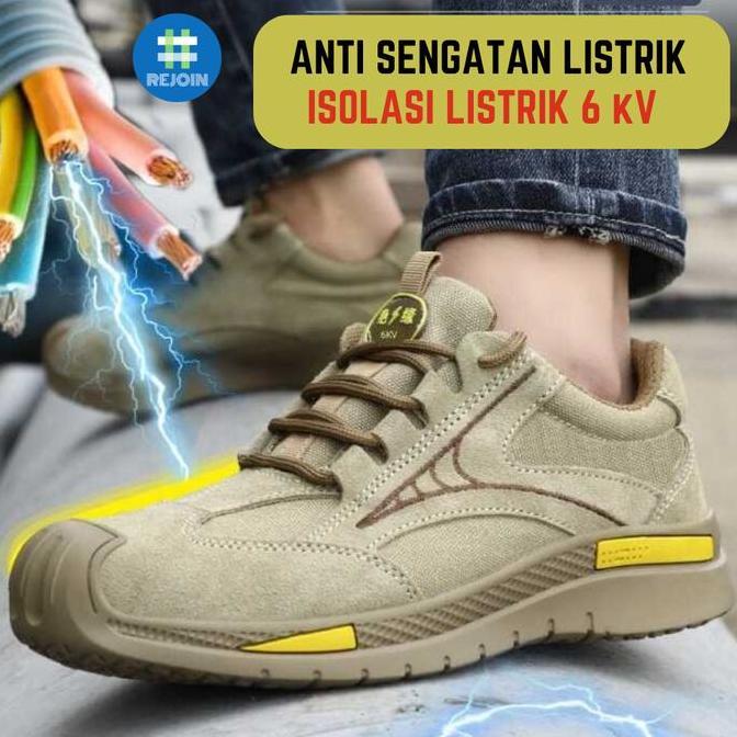 Sepatu Safety Shoes Ujung Besi Anti Paku Import Proyek Pria Sneaker 4