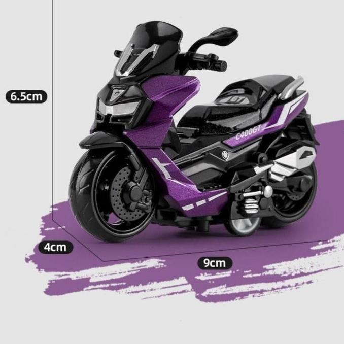 Logpranissa_ - Diecast Motor Nmax miniatur Vespa Motorcycle klasik jadul unik Motor Mainan Anak