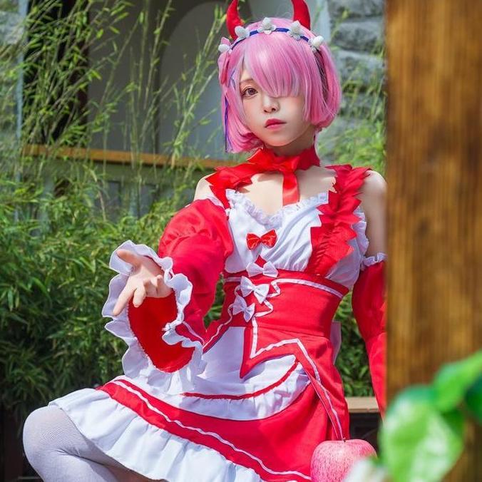 CC-30 dress re:zero ram rem maid costume cosplay kostum re zero devil