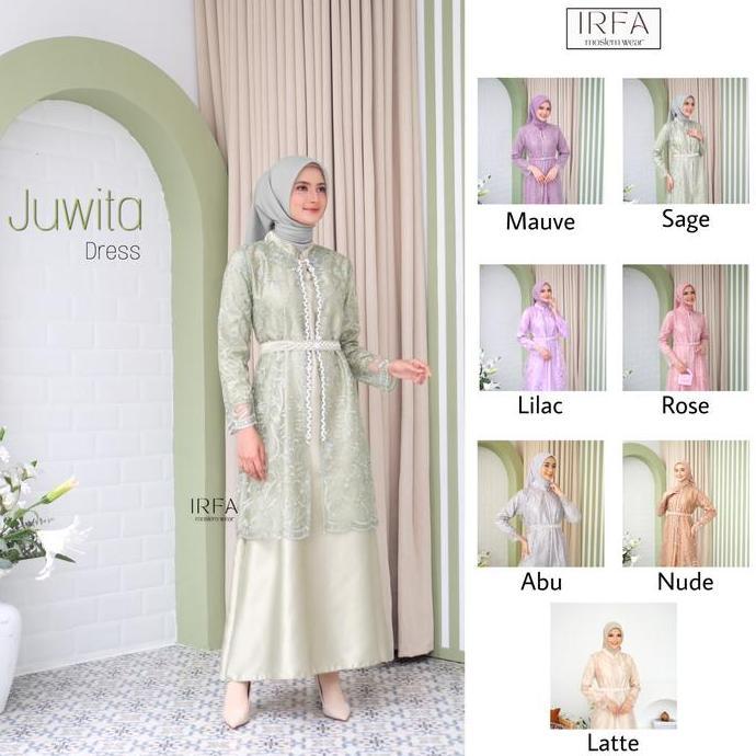ALIA Gamis Rompi Terbaru brokat mix velvet Baju muslim outfit lebaran kondangan Lamaran Juwita Payet