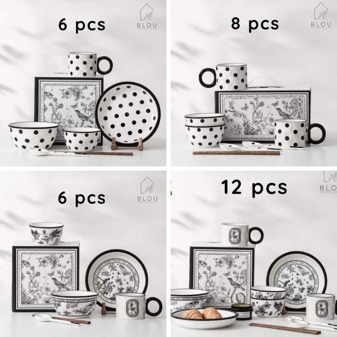 Set Piring Mangkok Makan Keramik Jepang Gift Set 16 pcs hampers cantik