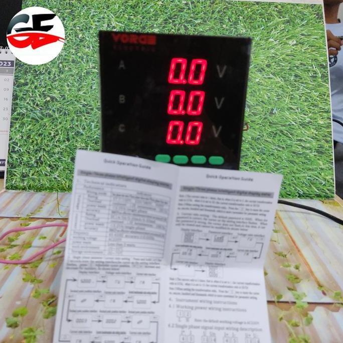 Digital volt Meter 3 Phase voltmeter 3Phasa Larkin LR-Av33 3P