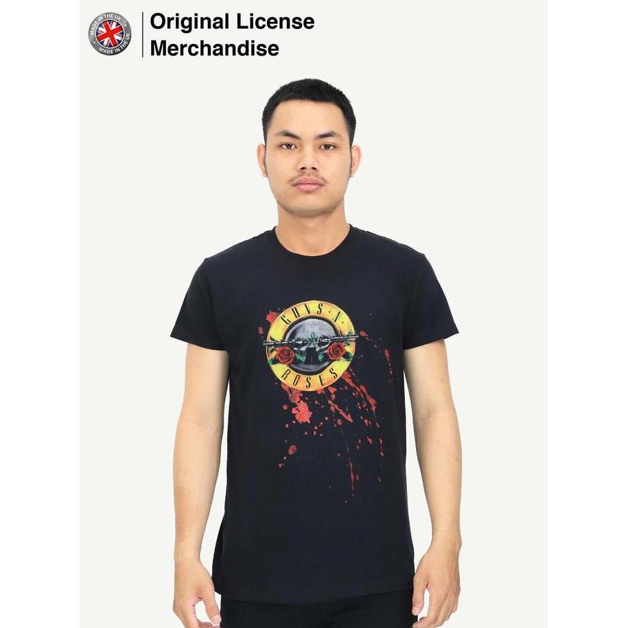 Ready Kaos Import Official Band GNR GUNS N ROSES Bullet Gildan Softstyle