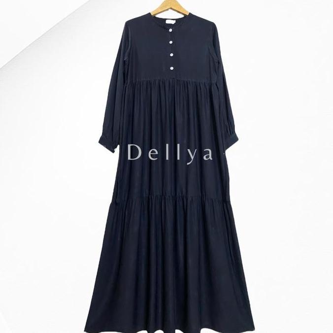 Thalia Gamis Rayon Twill Premium | Dress Polos | Gamis Katun Rayon Twill Susun | Gamis Wanita Murah 
