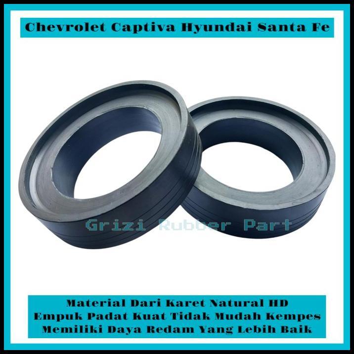 TERBARU KARET SPACER TATAKAN PER KEONG BELAKANG CHEVROLET CAPTIVA HYUNDAI SANTA FE 1SET(2PCS) 