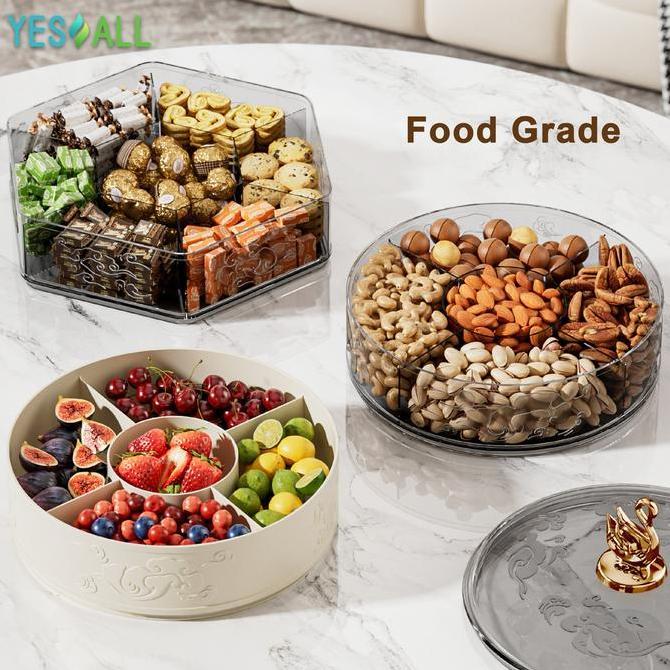 YESALL Toples Lebaran Bulat - Toples Aesthetic / Candy Box / Kotak Permen / Toples Kue Kering / Temp